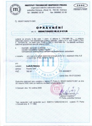 CERTIFIKÁTY