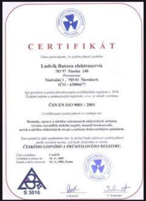 CERTIFIKÁTY